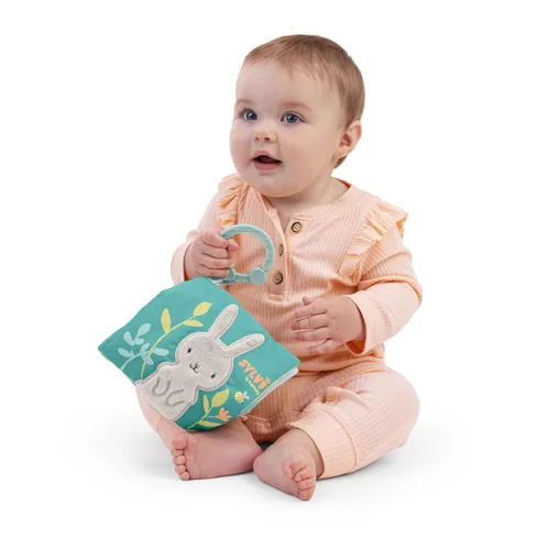 Vista 2 de Ingenuity Storytime Sylvi Soft Baby Crinkle Book – 6 páginas – Sorpresas sensoriales en cada página – A partir de 0 meses