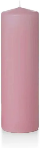 Vista 4 de yummi Velas redondas de pilar de lavanda de 3 x 6 pulgadas - 3 por paquete