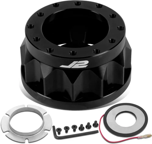 Vista 17 de J2 Engineering J2-HUB-OH90-BK - Adaptador de buje de volante de aluminio de 2 pulgadas, 6 pernos, color negro, compatible con 88-91 Civic CRX