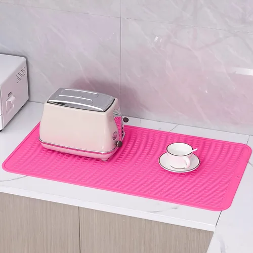 Vista 804 de MicoYang Alfombrilla de Silicona para Secar Platos de Múltiples Usos, Fácil de Limpiar, Ecológica, Alfombrilla de Silicona Resistente al Calor