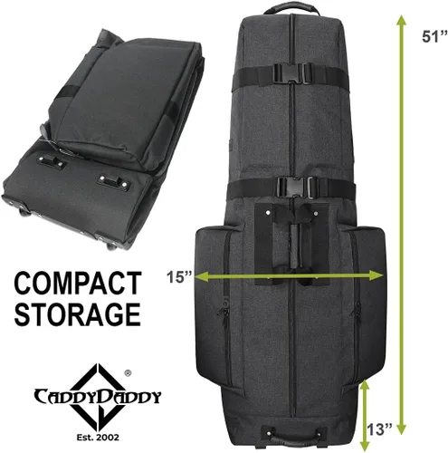Vista 8 de CADDYDADDY Constrictor Golf Travel Bag Cover w/Thick Dense Foam Padded Top