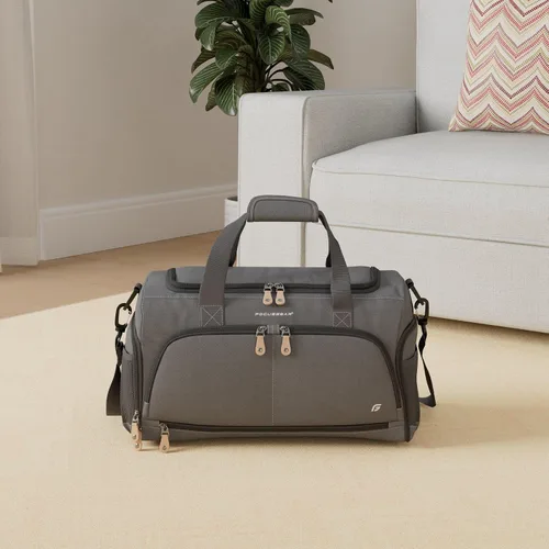 Vista 2 de Ultimate Gym Bag 2.0 La bolsa de lona duradera diseñada por Crowdsource con 10 compartimentos óptimos que incluyen bolsa resistente al agua