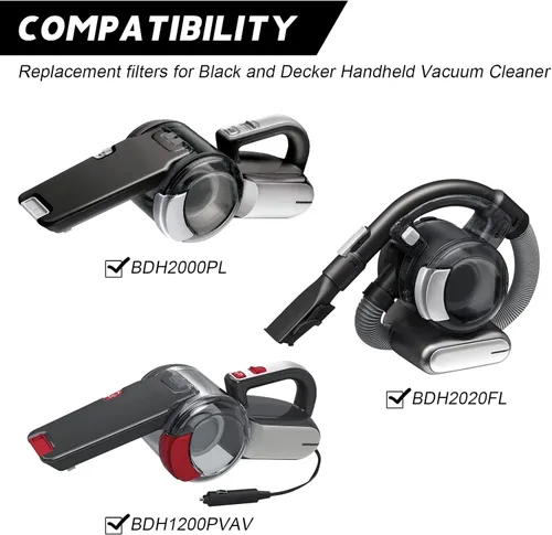 Vista 2 de KEEPOW Filtros de repuesto PVF110 para aspiradora pivote Black & Decker BDH2000PL (paquete de 1)