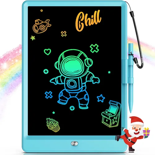 Bravokids Juguetes para niñas y niños de 3 a 6 años, tableta de escritura LCD tablero de dibujo de 10 pulgadas, almohadillas de dibujo electrónicas,