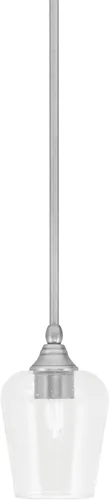 Vista 120 de Toltec Lighting Tallo Colgado Mini colgante, acabado de cobre negro, 3.5" cuadrado humo burbuja vidrio