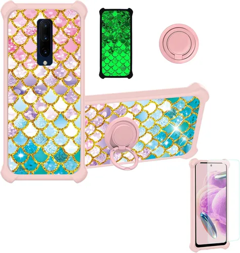 Vista 9 de jioeuinly Cricket Ovation 2 - Funda compatible con AT&T Maestro Max (2021) con protector de pantalla de vidrio templado, policarbonato duro +