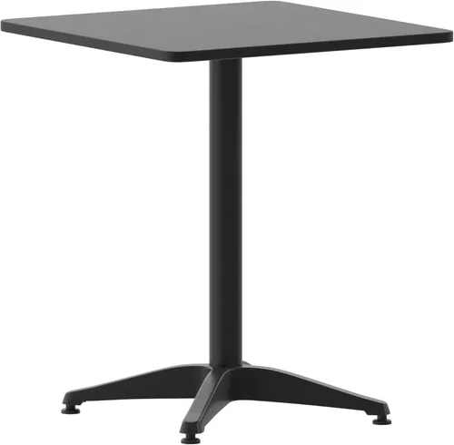 Vista 10 de Flash Furniture - Mesa cuadrada de aluminio de 27.5 pulgadas de grado comercial Mellie para interiores y exteriores con base