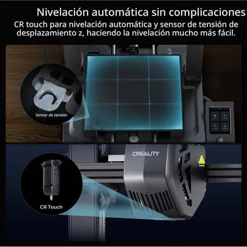 Vista 7 de Creality Ender 3 V3 SE Impresora 3D 9.843 in/s más rápida FDM 3D con nivelación automática CR Touch, extrusora directa Sprite, filamento de carga