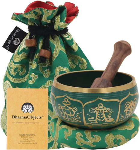 Vista 11 de DharmaObjects Yoga Meditación Buda Cantando Tazón Cojín Mallet Llevar Bolsa Set Regalo