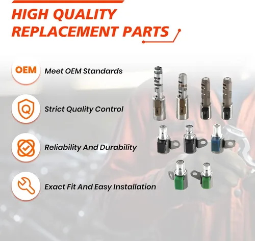 Vista 7 de Kit de solenoide de cambio de transmisión, compatible con Tacoma Sequola Tundra Lexus IS250 LX570 GS430 2004-2017, el juego de solenoides