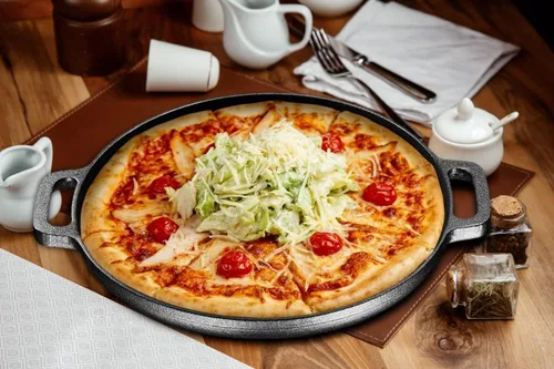 Vista 7 de Bruntmor Sartén de hierro fundido pre-sazonado de 12 pulgadas - Sartén para pizza con asas dobles - Asas redondas grandes - Ideal como sartén