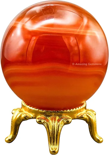 Vista 48 de Amazing Gemstone Bola de cristal de Yaxaita con soporte, bolas de meditación de esfera de cristal de 1.5 pulgadas para brujería y bolas decorativas