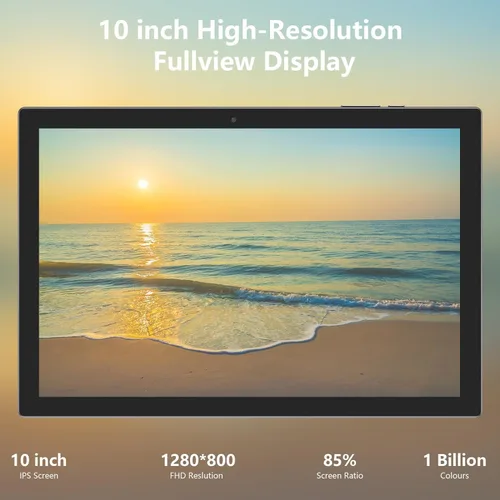 Vista 6 de Tablet Android 13 con teclado de 10 pulgadas 2 en 1 tabletas, 8 GB+128 GB+1 TB Quad- Core 2.0Ghz CPU Tablet PC, 2.4/5G WiFi 6, BT 5.0, tableta