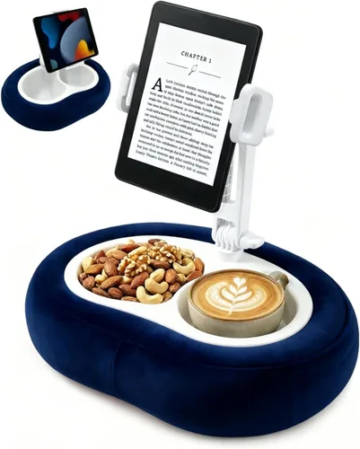 Vista 13 de Soporte de almohada para tableta, compatible con Kindle de 5"-12.9", iPad, teléfono/tableta, Google, Samsung, soporte giratorio de 360°