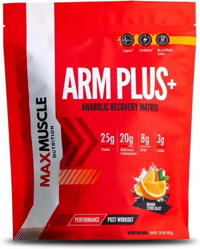 Vista 9 de Max Muscle Arm Plus+ - Matriz de recuperación anabólica 0.88 oz de proteína, 0.28 oz de Bcaas, 0.11 oz de monohidrato de creatina Proteína