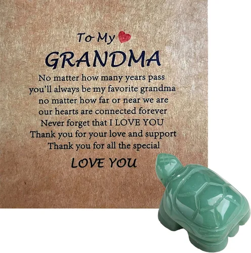 Regalos de tortuga marina para abuela, regalos de graduación de cumpleaños, juego de regalo de tortuga de cristal, soporte emocional, piedra de