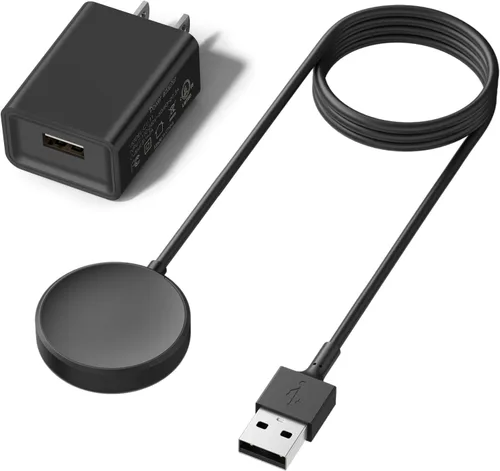 Vista 2 de Vancle Cargador de pared rápido para Samsung Galaxy Watch 8/8 Classic/7/6/5/4/3/Active 2/Active, 3.3 pies magnético USB carga cable Dock soporte