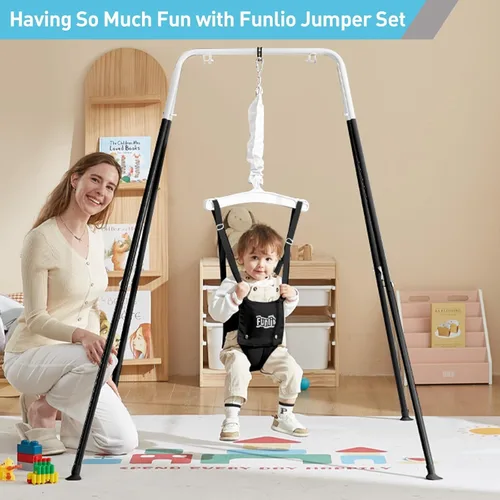 Vista 2 de FUNLIO Jersey de bebé con soporte para 6 a 24 meses, para jugar en interiores y exteriores, bebé para niña/niño, con cadena ajustable, fácil
