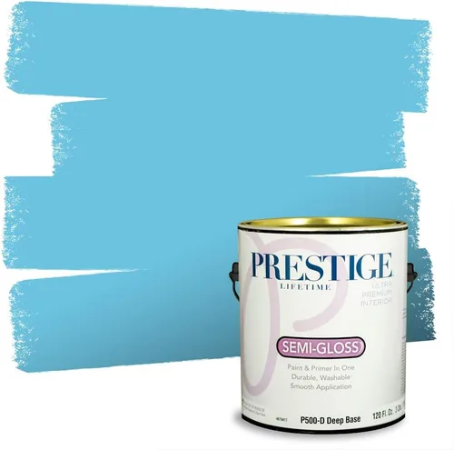 Vista 163 de Prestige Paints. - Base y pintura para exteriores en un solo galón, 1 galón. plano, comparable con Sherwin Williams Topsail.