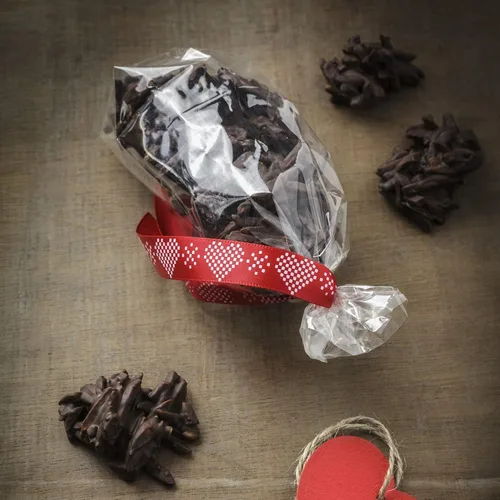 Vista 6 de Morepack Bolsas de celofán de fondo plano, 100 bolsas transparentes de 6 x 2 x 10 pulgadas con 100 lazos giratorios (sin fuelle lateral)