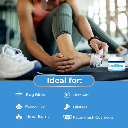 Vista 3 de Medagel Hexagels Plus Aloe Vera - Almohadillas de hidrogel curativas avanzadas para prevención de ampollas y cuidado calmante de quemaduras