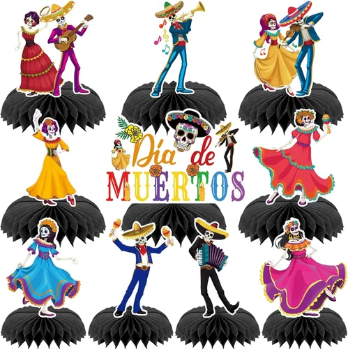 Vista 21 de Centro de mesa del 4 de julio, 10 piezas de centro de mesa patriótico, decoración de mesa para el Día de los Caídos, centros de mesa de panal azul