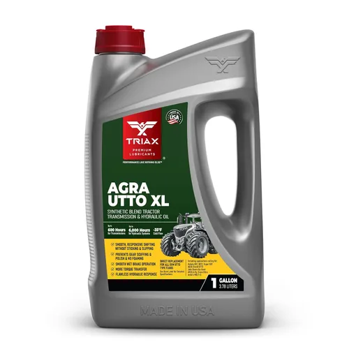 Vista 5 de TRIAX Agra UTTO XL Fluido para tractor, mezcla sintética de transmisión de tractor y aceite hidráulico, 6,000 horas de vida útil, 50% menos