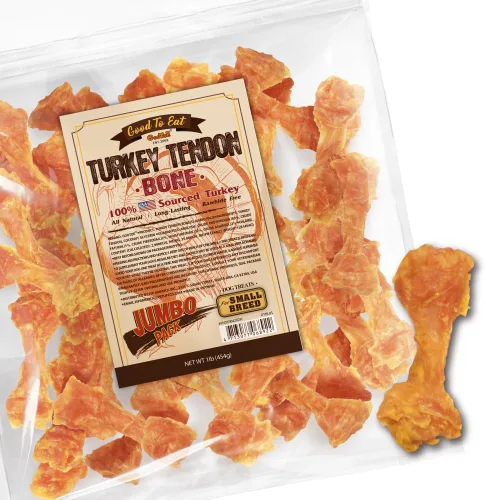 Vista 17 de Gootoe Tendones de pavo para perros, golosinas hipoalergénicas para perros, alternativa de cuero crudo, masticables de larga duración