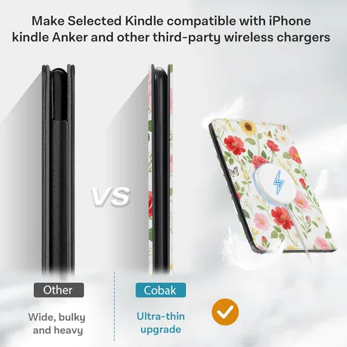Vista 70 de CoBak Funda inteligente para Kindle Paperwhite de 6.8" de 11ª generación 2021 con función de encendido automático, ligera, delgada, de piel **Salvia