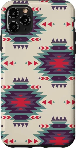 Vista 13 de Funda única con diseño azteca navajo rojo turquesa occidental para iPhone 17