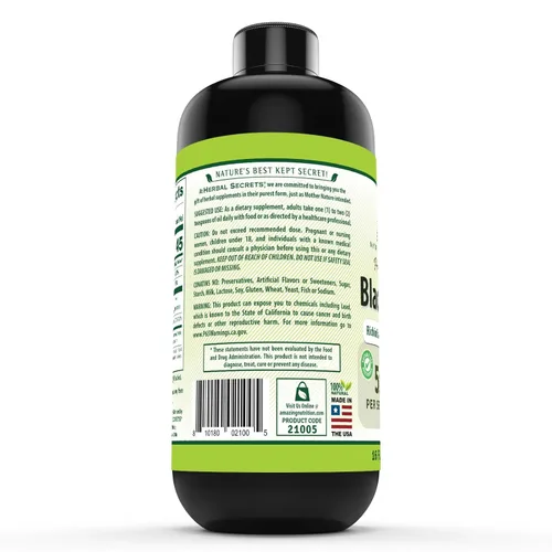 Vista 3 de Aceite de semillas de hierbas naturales, suplemento dietético, prensado en frío, aceite de semillas de comino 100 % nigella sativa genuina, botella
