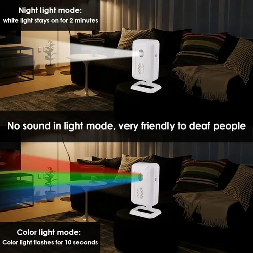 Vista 3 de GREENCYCLE Timbre con sensor de puerta, alarma con detector de movimiento, timbres de puerta comerciales para entrada de negocios, alerta
