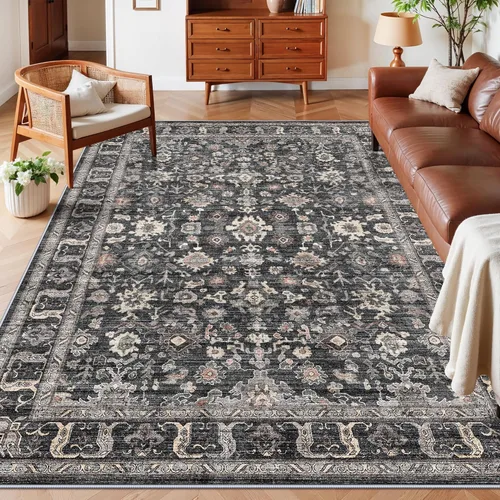 Vista 77 de Alfombra de pasillo lavable de 2 x 3: alfombras antideslizantes con parte trasera de goma, alfombra de cocina suave, alfombra pasillo estilo granja