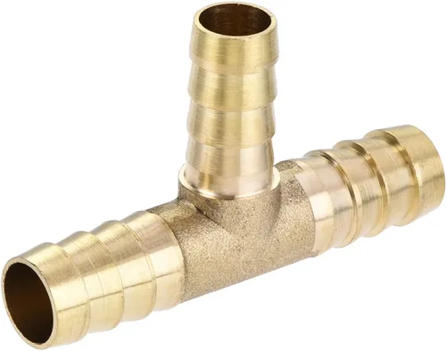 Vista 6 de M METERXITY Accesorios de manguera de púas – Conector de tubo de latón de 3/8 x 3/8 x 1/4 pulgadas para manguera de latón para agua y combustible