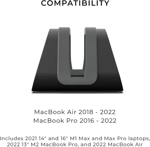 Vista 4 de HumanCentric Soporte vertical para laptop compatible con MacBook Pro y MacBook Air, soporte para escritorio de computadora personal, aluminio