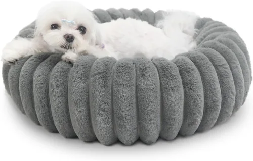 Vista 15 de Mini Dog Bed for Very Small Dogs & Cats Washable, Fluffy Round Extra Small Kitten Beds for Indoor Kittens, Ultra-Soft Tiny Puppy Cat Donut Bed for