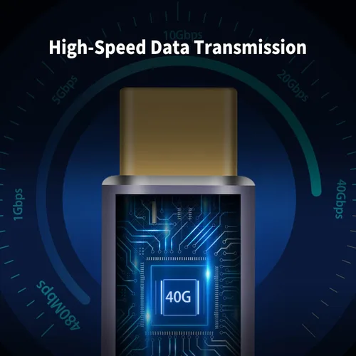 Vista 6 de Duttek Adaptador USB C a USB C de 40 Gpbs, 8 k@60 Hz y carga rápida de 100 W, adaptador tipo C macho a macho compatible con Thunderbolt 3/4 MacBook