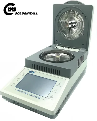 Vista 5 de CGOLDENWALL DHS-16A Pantalla táctil digital Probador de analizador de humedad de laboratorio rápido Medidor de humedad halógeno