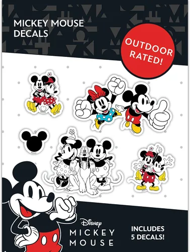 Vista 10 de Disney - Calcomanías clásicas de Mickey Mouse – Juego de 5 calcomanías de Mickey Mouse para niños y adultos – Calcomanías de vinilo para laptop