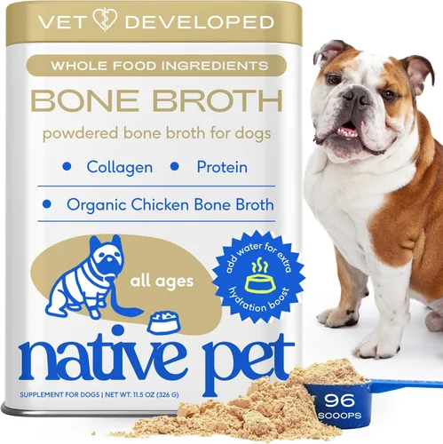 Vista 11 de Native Pet Caldo de Huesos para Perros - Hecho con Caldo de Hueso de Res Real, Complementos Alimenticios para Perros Quisquillosos - Proporciona