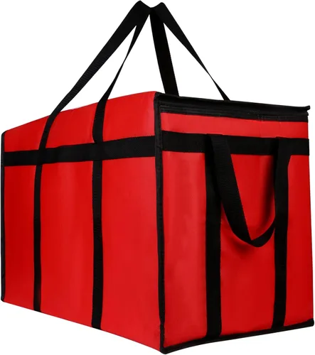 Vista 25 de musbus - Paquete de 2 bolsas aislantes reutilizables para comestibles, bolsa enfriadora plegable para comestibles, bolsa aislante grande resistente
