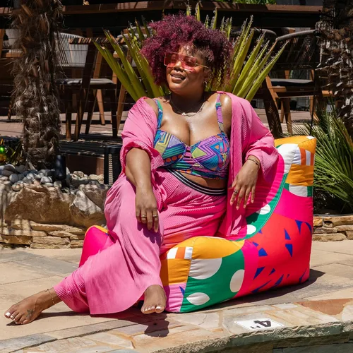 Vista 19 de Jaxx Ponce - Puf para exteriores, resistente a la intemperie, para patio y piscina, color azul marino