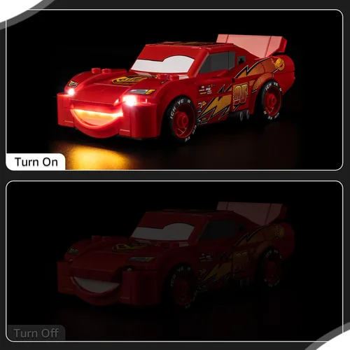 Vista 4 de Nitemode Kit de luces para LEGO 77255 Lightning McQueen, solo luces