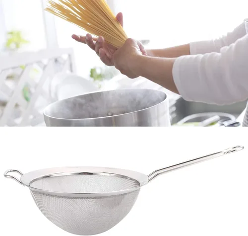 Vista 6 de Tyenaza Stainless Steel Fine Mesh Oil Strainer Flour Colander Sieve Sifter Filter Kitchen Tool