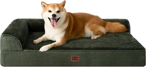 Vista 61 de EHEYCIGA Cama ortopédica para perros de tamaño mediano, cama de espuma viscoelástica para perros con funda extraíble lavable, sofá impermeable