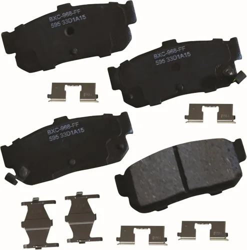Vista 125 de Pastillas de freno traseras cerámicas Bendix Premium SBC1337 para Cadillac CTS 2014-2008, SRX 2016-2010, Chevrolet Camaro 2015-2010, Saab 9-4X 2011