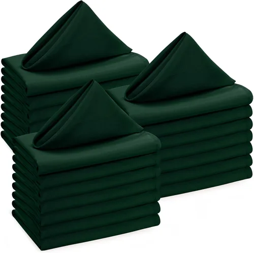 Vista 14 de Utopia Home Paquete de 24 servilletas de tela de 20 x 20 pulgadas, servilletas de cena 100% poliéster con bordes dobladillos, servilletas lavables