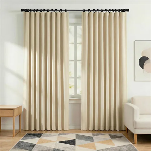 hoeflife Cortinas opacas para dormitorio, cortinas de oscurecimiento de habitación para sala de estar, cortina de techo para puerta (cortina beige,