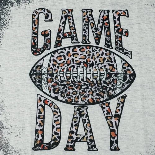 Vista 3 de EGELEXY Camiseta de fútbol para mujer, camiseta de manga corta con estampado de leopardo