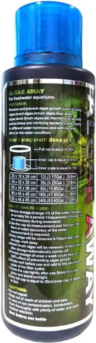 Vista 3 de AZOO Tratamiento de algas 4.1fl oz para acuarios de agua dulce y salada disminuyen las algas adhesivas
